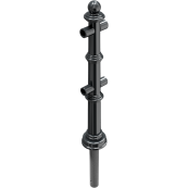 Aluminium ornamental bollard | series 495.01B | Middle post for top and knee bar